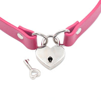 Elevate your connection with the best in stylish accessories. This superior vegan leather collar, secured with a heart-shaped padlock, wears comfortably and lets friends see the bond that shapes your hearts.