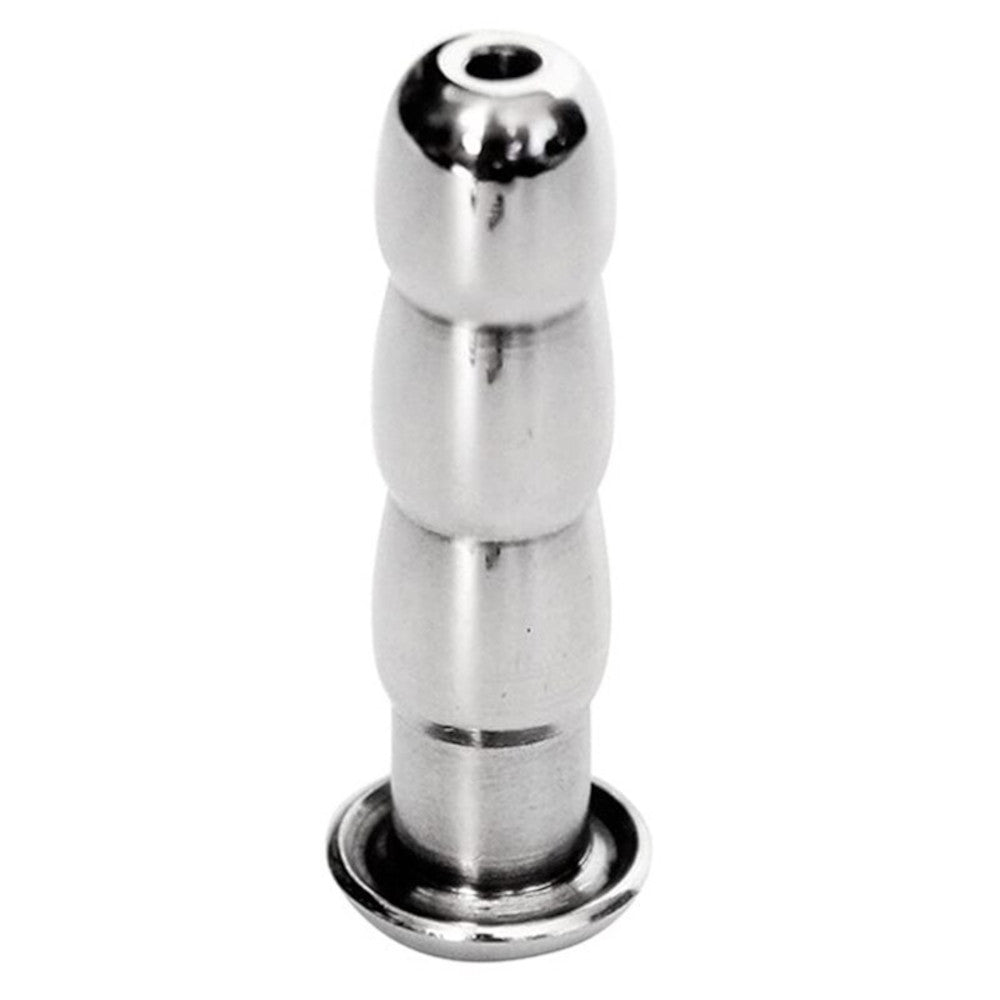 Dive into urethral chastity with our ribbed stainless plug. Offering comfortable use, even for smaller openings, it guarantees a full sensation, addressing testical concerns effortlessly.