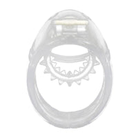 Experience ultimate control with our innovative cage Flat a silicone male enclosure designed like an egg-shaped machine. This unremovable transparent locker securely wraps his entire package, grinding desires to a halt while providing comfort with vent holes for prolonged wear.