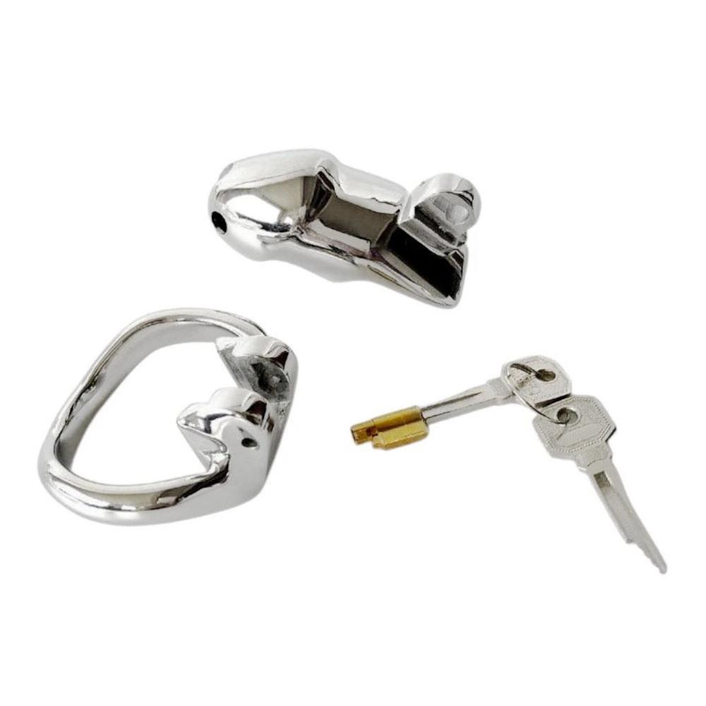 Discover the amazing Constant Reminder a cage long, metal male device with three rings that rocks your world. The perfect motivation to stop fighting temptation and embrace true submission.