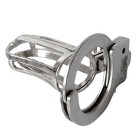 Elevate your BDSM adventures with our adjustable metal cock cage a literal prison for your penis. Designed to tease and torture your penis, this device keeps your member swollen with anticipation. The handcuff-shaped chastity ring adds a thrilling touch, allowing for playful slaps that bring a blush to your face and spice up your ass-busting escapades.