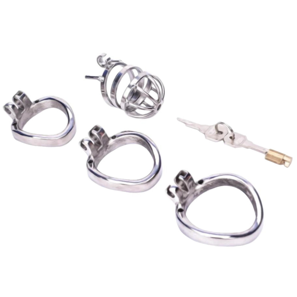 Secure your submission with our robust stainless steel cage featuring a flexible urethral catheter. With zero discomfort and customizable fit, enjoy control with minimal unlocks.