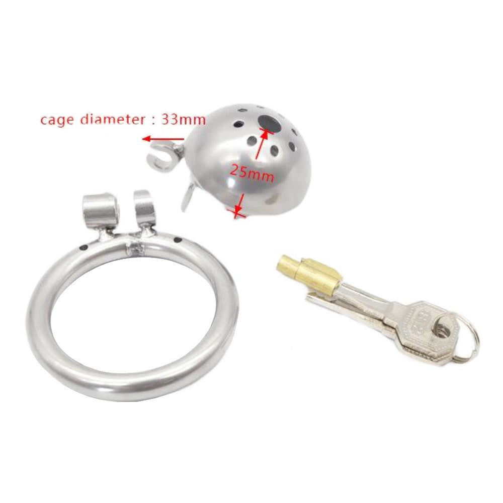 Unlock a new level of submission with this sleek stainless steel device. Designed for the sissy sub, it comes with three chastity ring sizes to ensure a healthy, comfortable fit for your boyfriend, making him feel like a virgin again.