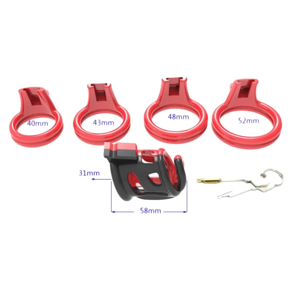 Embark on your chastity journey with our beginner-friendly cage. Adjustable length ensures a perfect fit, while the not fully enclosed design allows for easy cleaning. Minus bulky locks, its concealed system stays discreet even under wedding attire!
