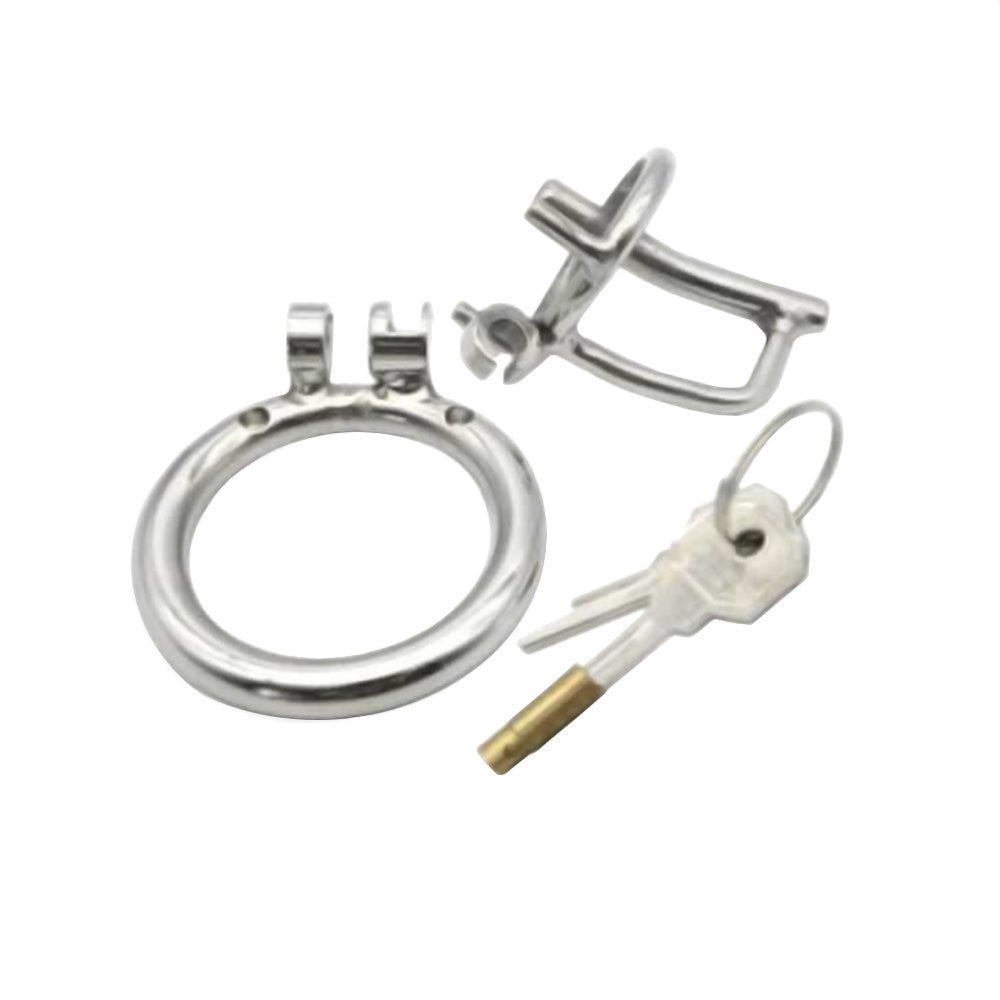 The penis cage urethral with catheter offers a new level of submission and control. The soft touch of lips and gentle kiss is amplified by the unique sensation of the urethral rod.