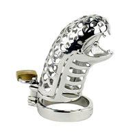 Unlock thrilling control with the Basilisk metal kit. This double-sided cage is more than a cheap thrill; it features rings of all sizes. Embrace metal restraint!