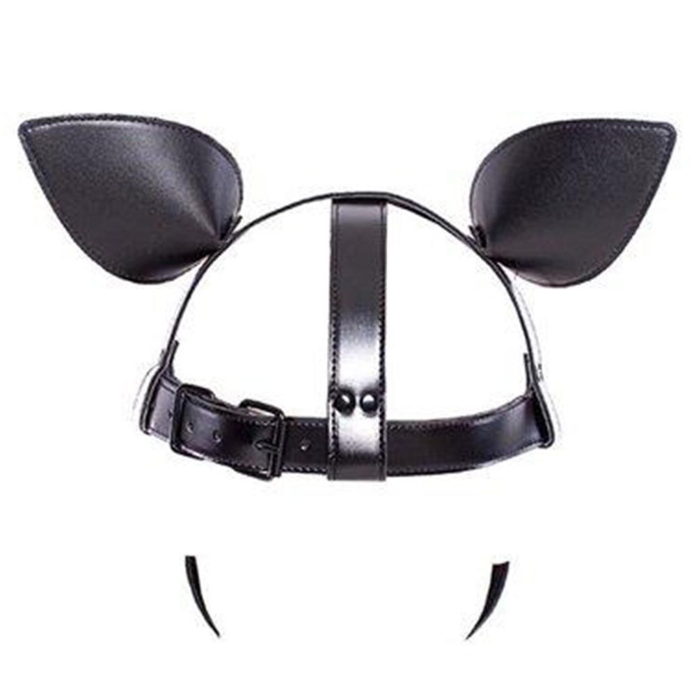 Dive into a world of submission with this comfortable, breathable, and lightweight sultry black leather mask. Perfect for male chastity estim and electronic chastity fantasies.