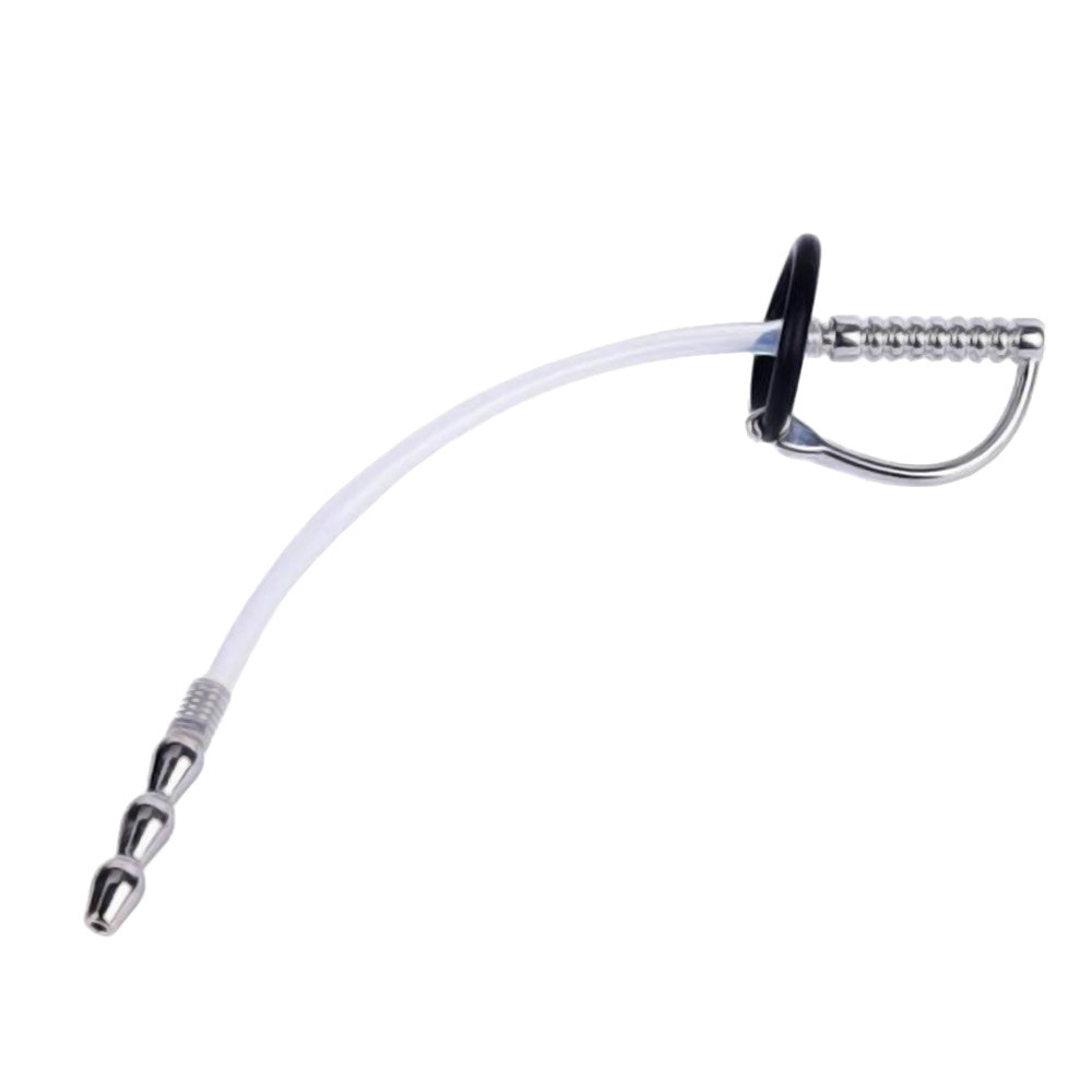 Unlock a world of pleasure with this keyless penis plug, blending stainless steel and flexible silicone for safe, extended wear. Perfect for those craving perma-chastity, comfortably.