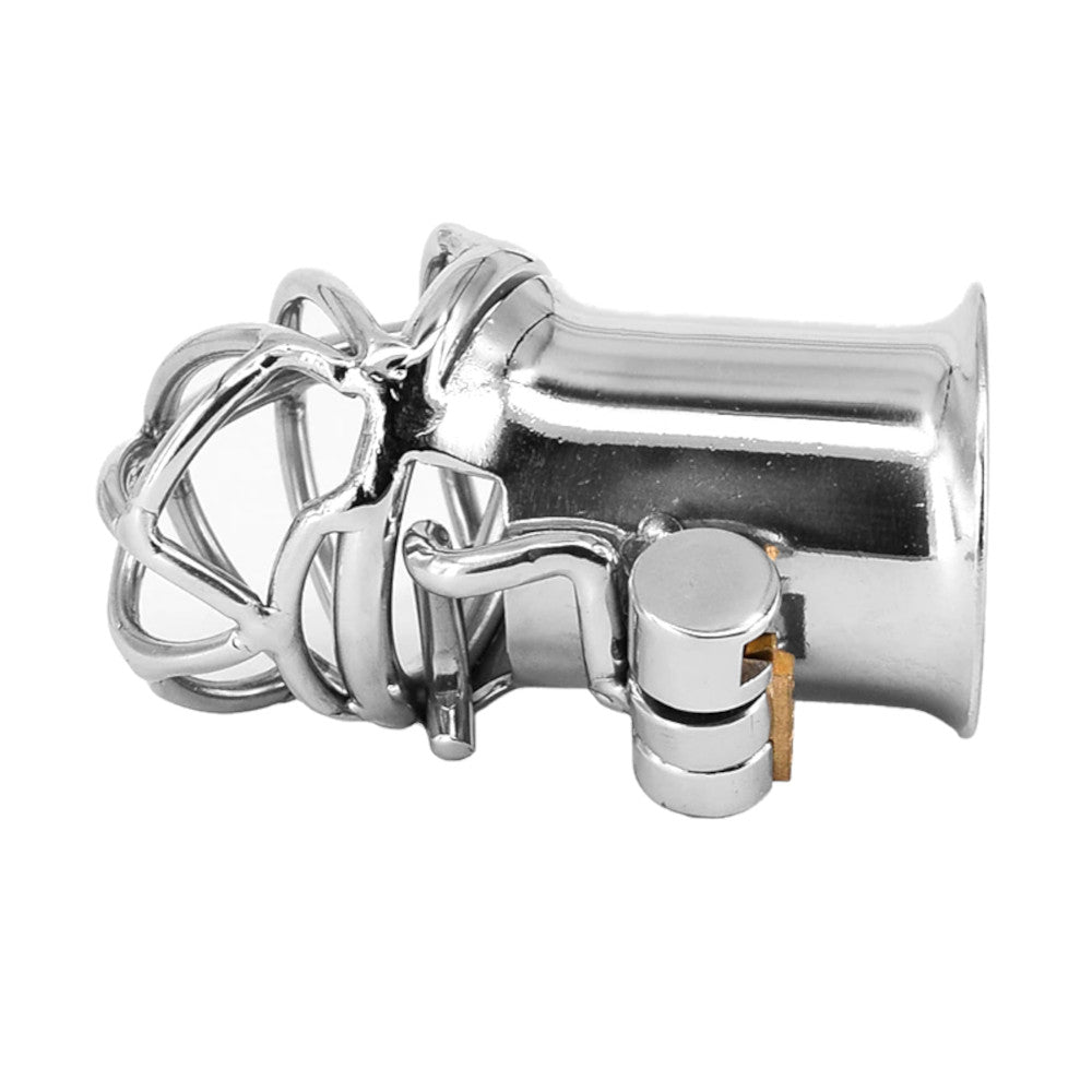 The steel dick cage transforms BDSM dynamics by locking users into a state of self-restraint. Enforcing control is permanent, offering keyholders complete control over their partner's desires.