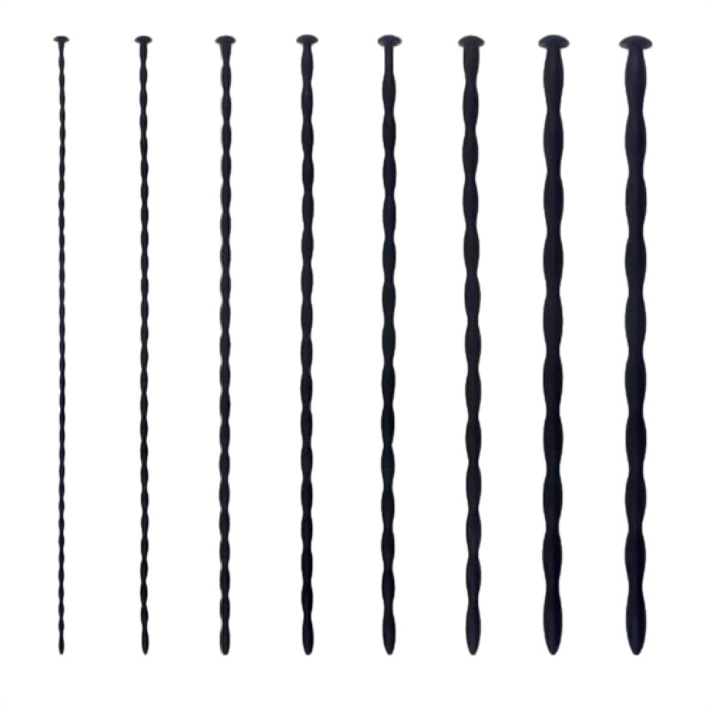 Embark on a unique urethra chastity journey with eight silicone wands, each varying in length and thickness. These beaded marvels place you under enticing sensations, inverting traditional norms. Ideal for exploring the depths of inny pleasure within your inner realm, this kit promises diversified delight for solo or partnered play. Uncover the true meaning of personal exploration with confidence and comfort, while embracing a new level of control and fulfillment.