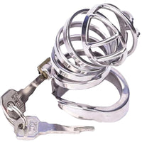 This stainless steel cock is a jewelry-like masterpiece, straight yet unremovable. Detained securely beneath its rivet, it elevates BDSM dynamics, blending style and control.