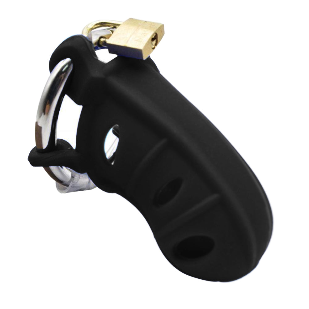 Embrace male submission with this silicone that echoes medieval torture belts while ensuring comfort. The penis's permanent snug fit combines tradition with modern ease.