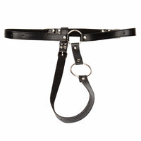 Caged in durable leather and steel, this dick cage flat offers pleasure through scheduled practice and intense teases. Unlock submission with Chastity belt men.