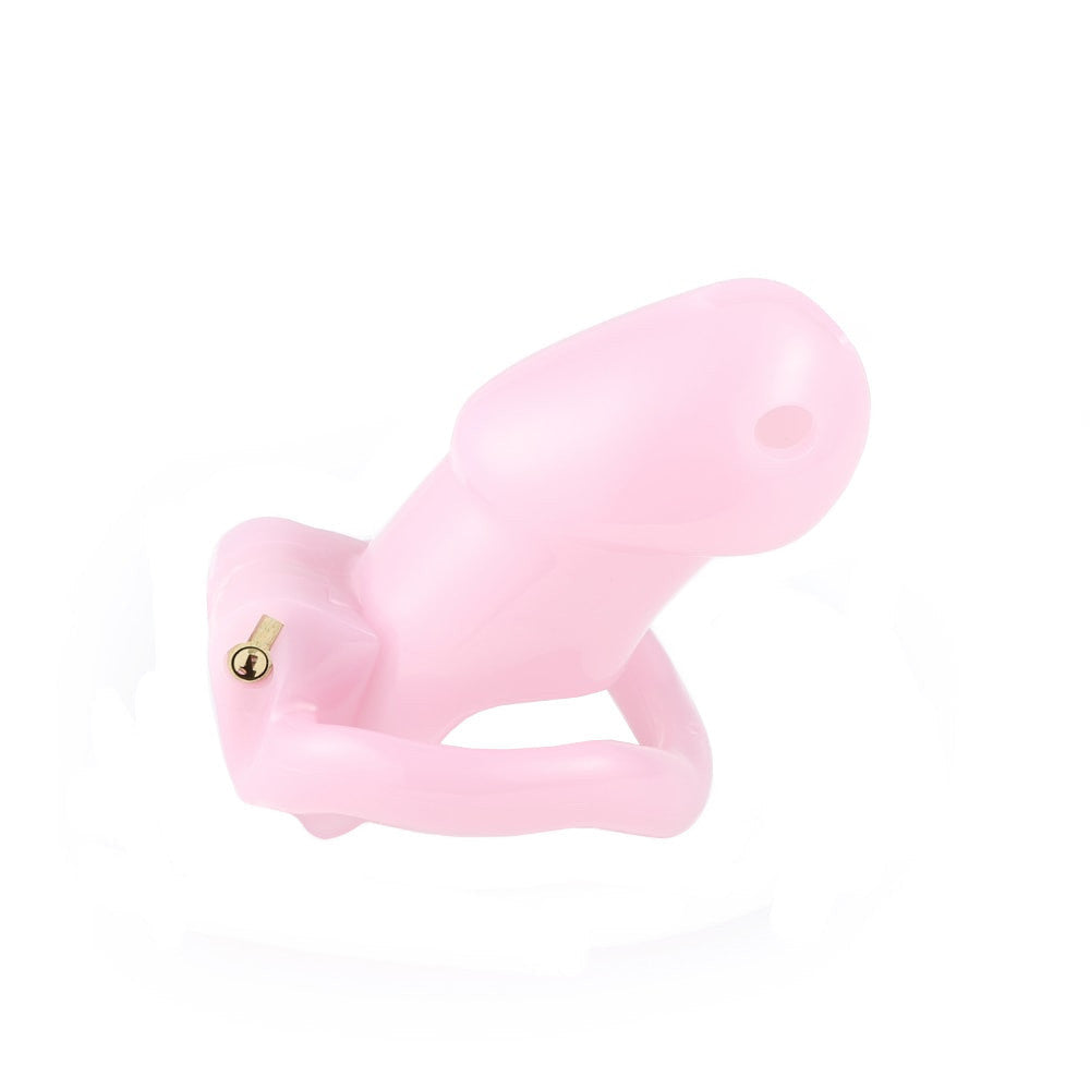 Transform into your feminine persona with this feminization male device. Its custom dimensions, secure screw, and key system make it perfect for starter sissies seeking a snug fit.