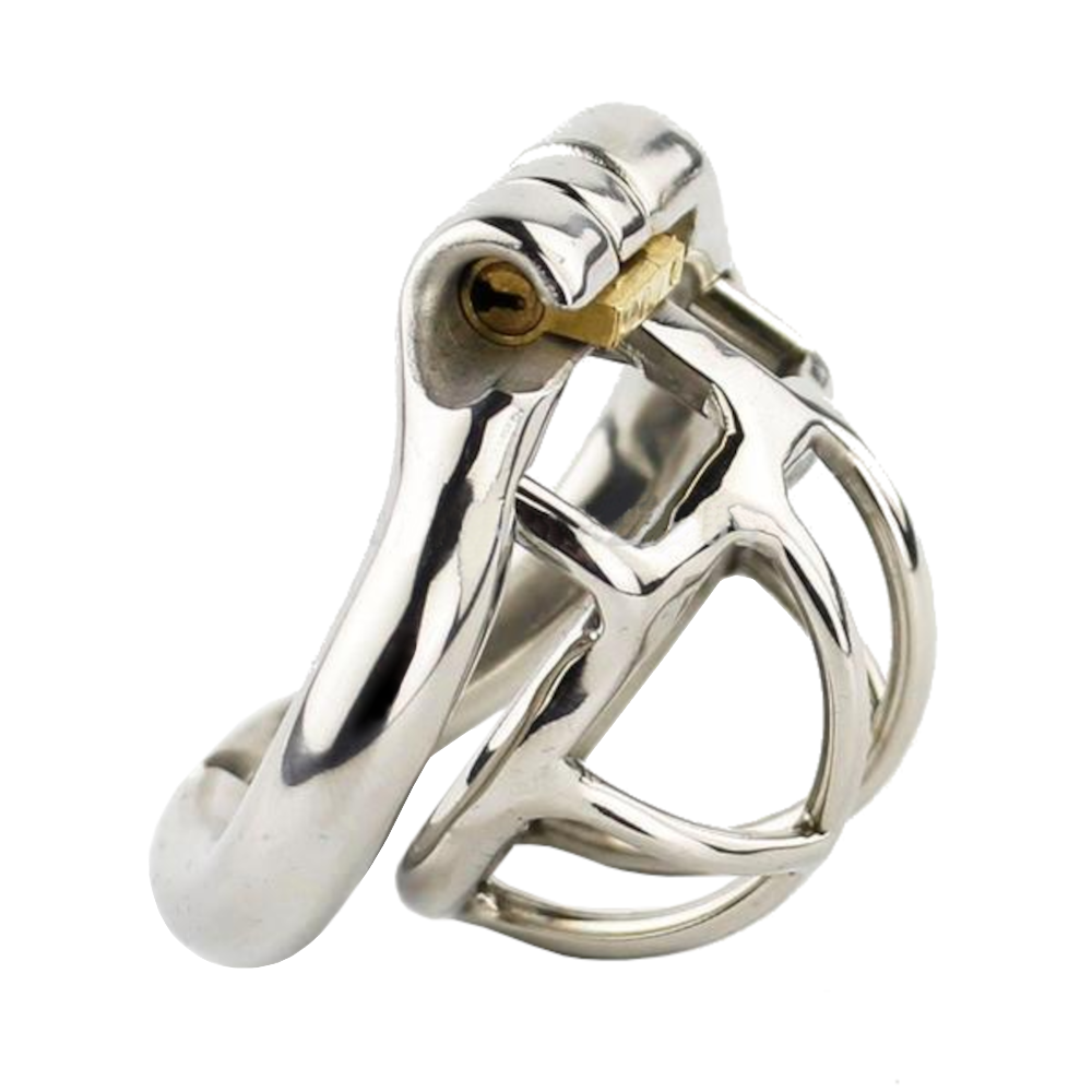 Experience ultimate submission with this stainless steel cock cage, designed for the small male seeking to redefine masculine boundaries. Perfect for the macho beta in group dynamics, it's a statement of control and liberation.