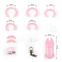 Experience the perfect blend of comfort and control with our pink silicone chastity cage. Available in various sizes for a snug fit, this stylish jailhouse for your manhood ensures you stay securely locked without triggering any detectors.