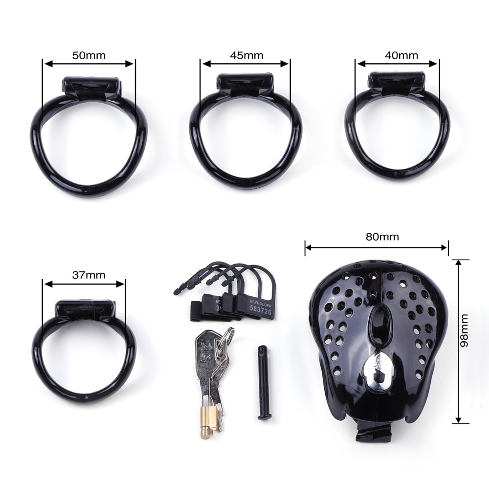 The Sissy Wrangler Resin, akin to unremovable jewelry, is the safest silicone for submission. Breathable, like a personal condo for your little guy, it offers surgical precision.