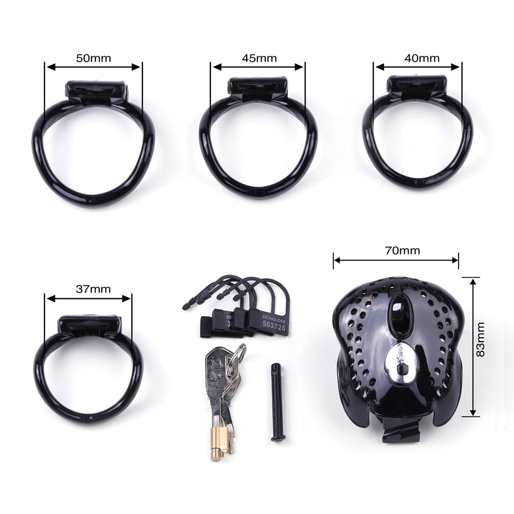 Flat cage designed for ultimate breathability, with small vents ensuring comfort during long wear. Ideal for dick control, withstands punchy slaps, perfect for every BDSM wrangler.