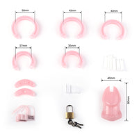 Embrace your feminine side with this pink silicone cage. Quick to assemble, it carefully locks away your king, preventing any dangerous distractions. Designed for comfort and prolonged wear, its breathable design keeps you secure and stylish underneath any attire.