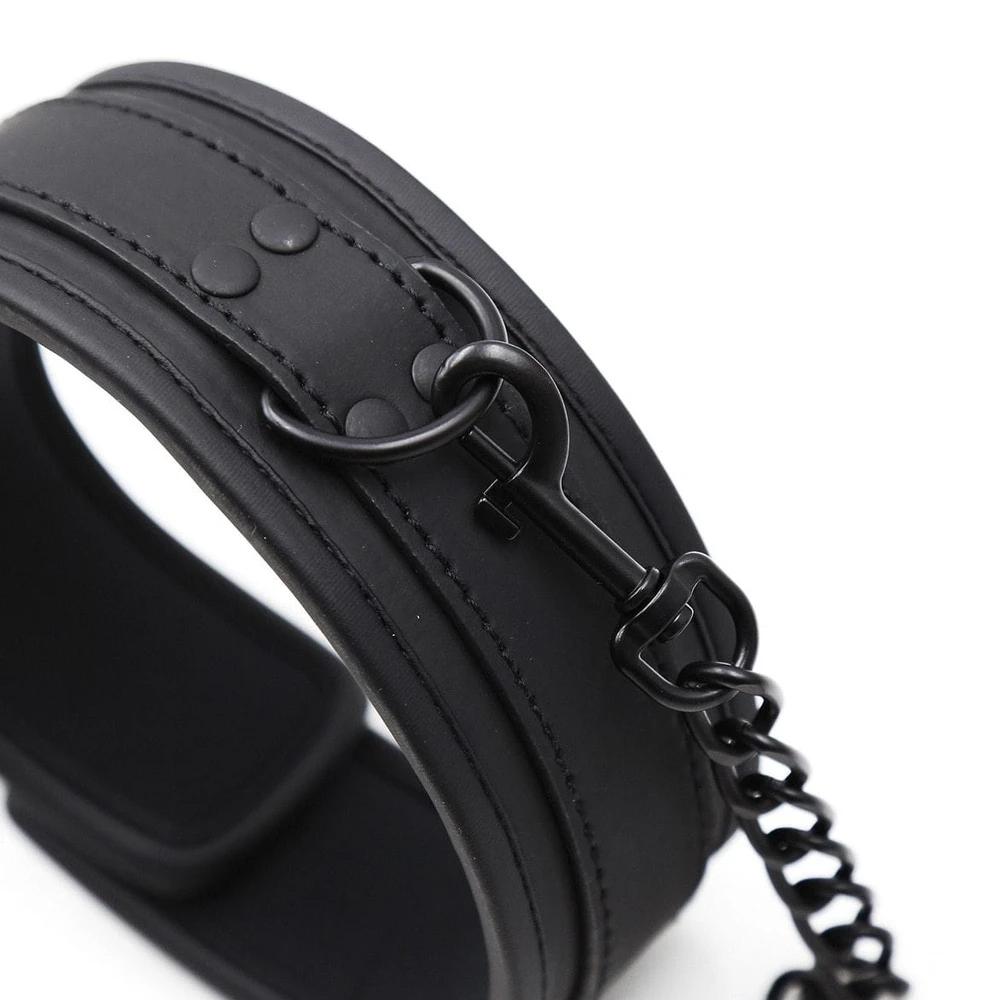 Elevate your power dynamics with the Seductive Black BDSM Chastity Training Collar. Crafted from premium materials like PVC and vegan leather, it features versatile attachment options for leashes and accessories. Explore different styles and models to find the perfect fit among our options.