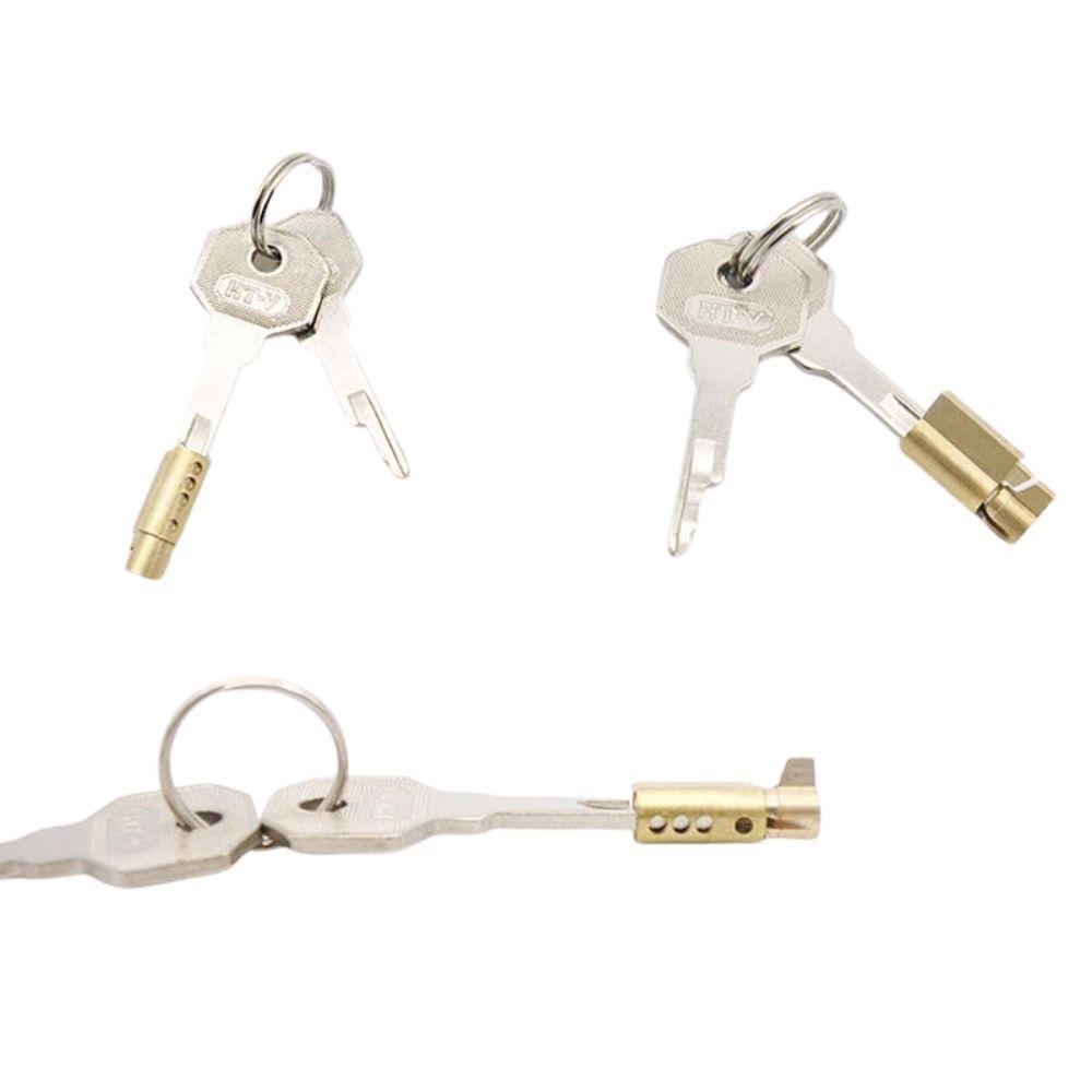 Offering the ultimate in erotic suspense and control, this chastity lock combines sensual frustration with a secure metal design. Ideal for soul-stirring BDSM play, it elevates pleasure.