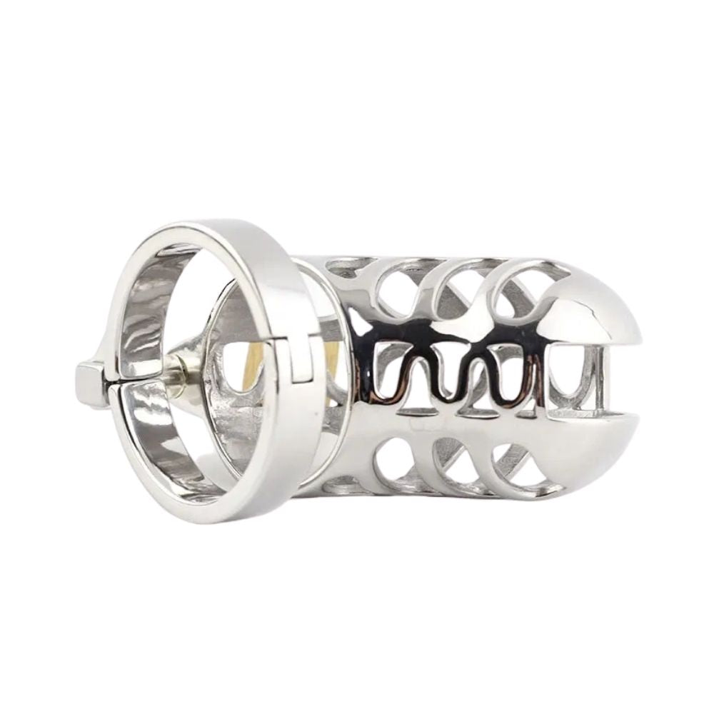 Discover a thrilling blend of outside exposure and deep connection with this cage. Experience stress-free, growing submission without injuries, enhancing your intimate dynamic.