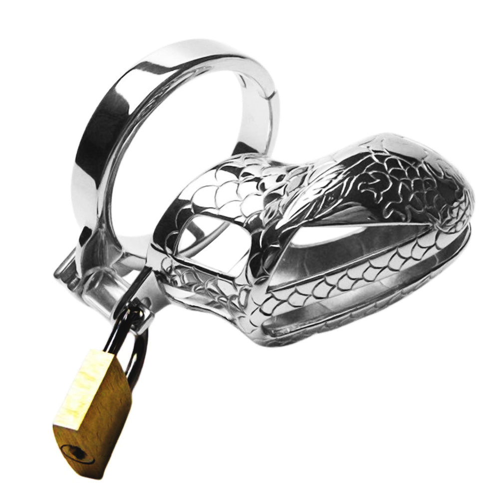 Elevate your chastity journey with this steel penis cage featuring a smooth, thin design that tucks discreetly under clothing. The catheter dick slit ensures hassle-free urinating.