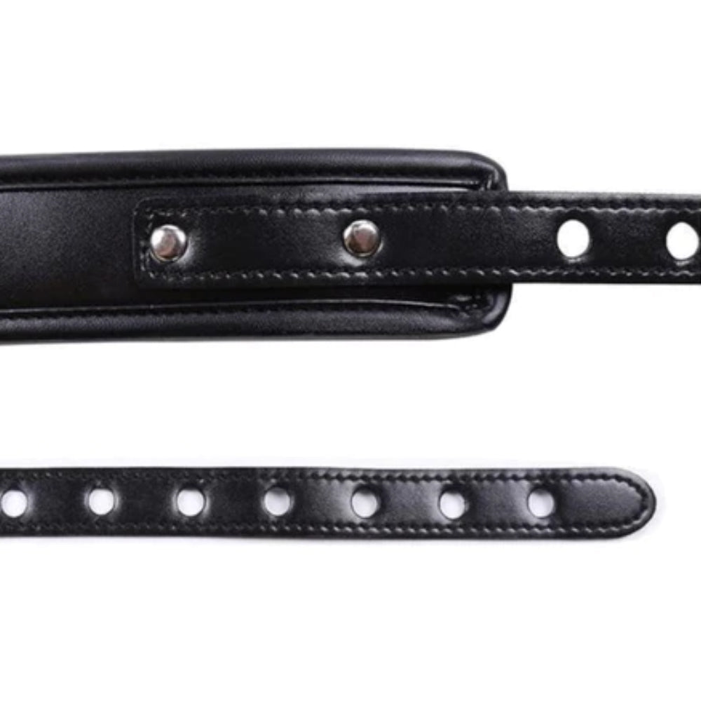 Embrace your surrender with our Black Leather Jock Strap Chastity Belt. Wearing this comfortable belt with elastic straps symbolizes your readiness to explore the depths of submission. Its speedo-like design adds a thrilling edge to your BDSM journey.