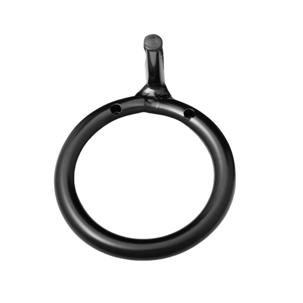 Unleash your fantasies with this dark, sleek black chastity device! Its stretchy sheath hugs your anatomy, while the chamber offers a snug fit with stainless dick comfort. Perfect for BDSM or long-term play!