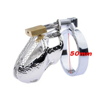 Transform your submissive boyfriend into the perfect lover with this intricate penis cage rubber device. Serving your dom's every command is easier with this secure catheter dick accessory.